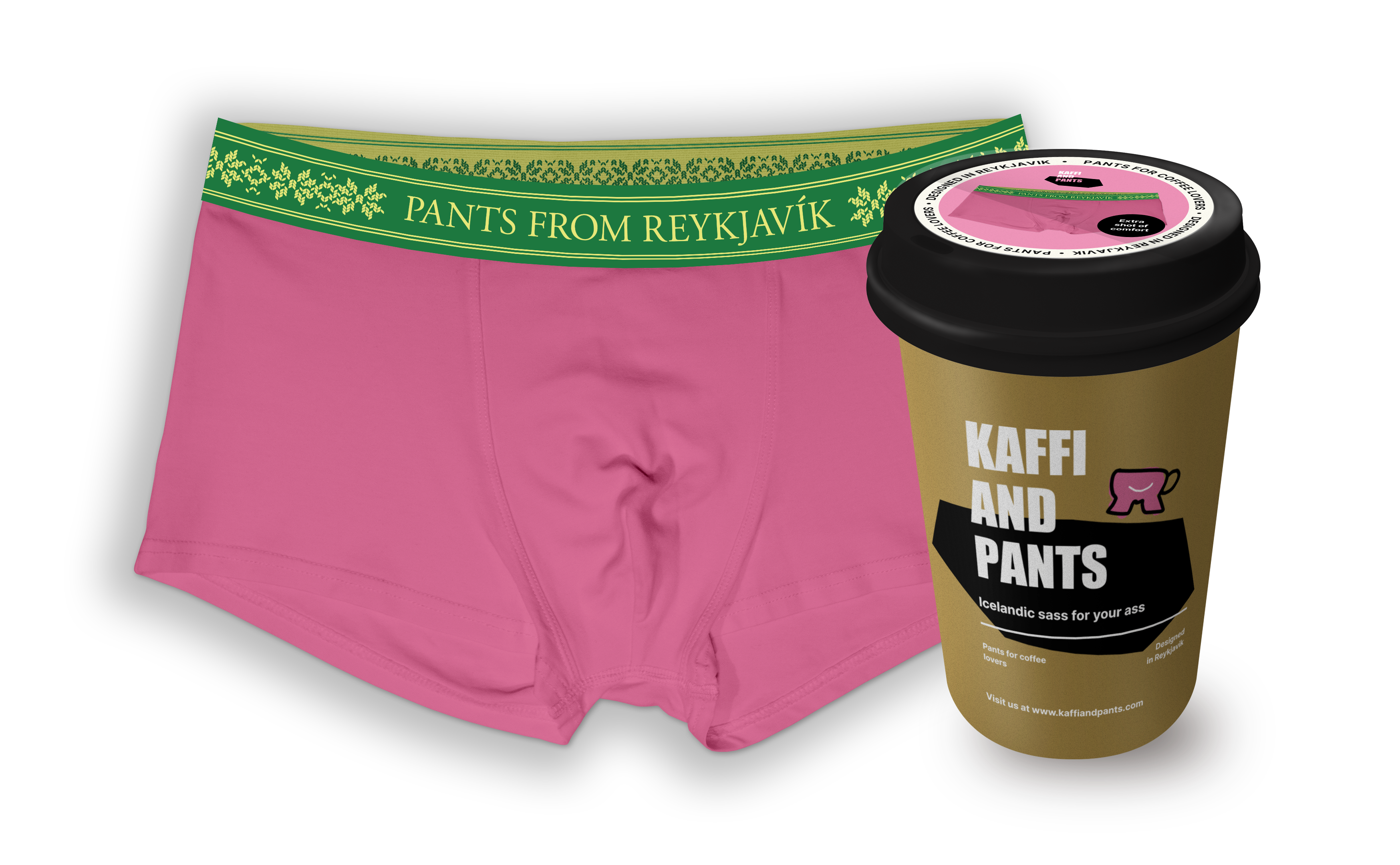PANTS FROM REYKJAVIK - Organic cotton boxer briefs (pink)