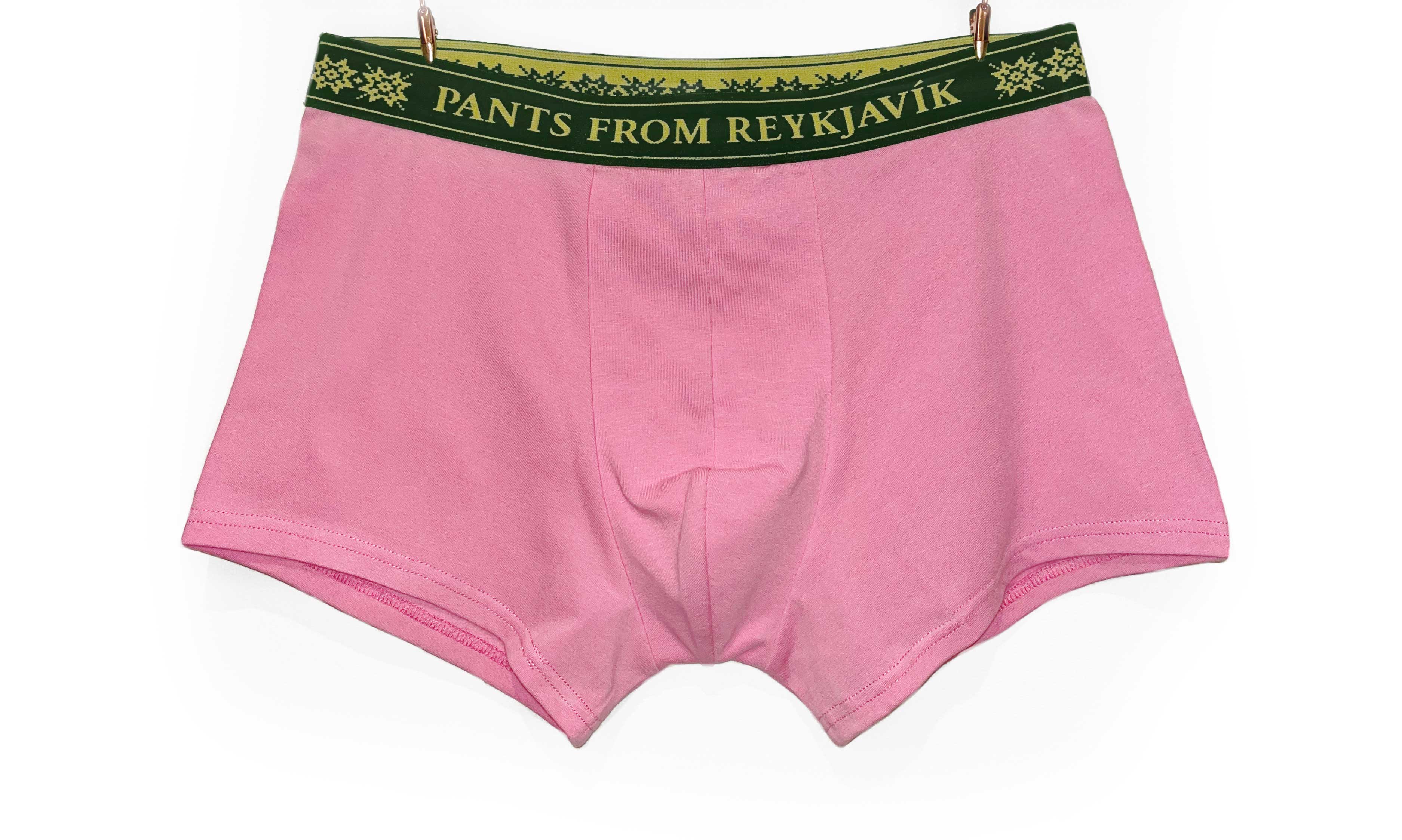 Man's boxer trunks light pink organic cotton
